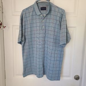 (173) Gant Men's Classic Short Sleeve Three Button Polo Shirt,Size: XXX, Blue